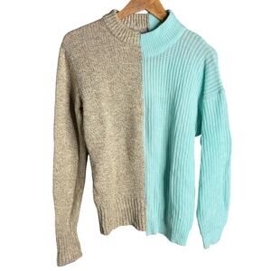 Urban Outfitters Urban Renewal Mixed Media Sweater Spliced Solid NWT One Size